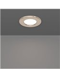 Downlight LED empotrable níquel mate FUEVA 6, CCT (2700K-4000K-6500K), 3,7W 450Lm, Ø88mm, IP20