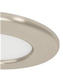 Downlight LED empotrável níquel mate FUEVA 6, CCT (2700K-4000K-6500K), 3,7W 450Lm, Ø88mm, IP20