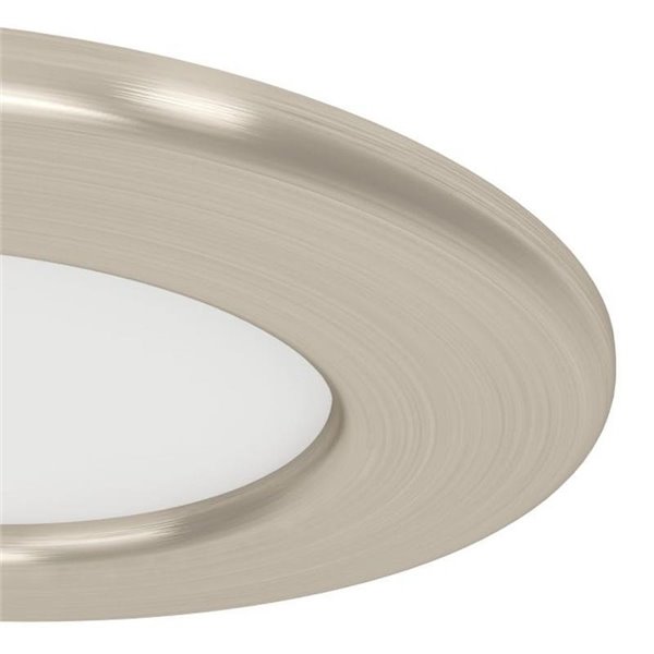 Downlight LED empotrable níquel mate FUEVA 6, CCT (2700K-4000K-6500K), 3,7W 450Lm, Ø88mm, IP20