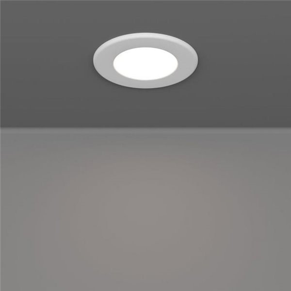 Downlight LED empotrable blanco FUEVA 6 IP44, CCT (2700K-4000K-6500K), 3,7W 450Lm, Ø88mm