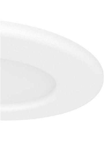 Downlight LED empotrable blanco FUEVA 6 IP44, CCT (2700K-4000K-6500K), 3,7W 450Lm, Ø88mm