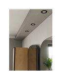Downlight LED empotrable negro FUEVA 6 IP44, CCT (2700K-4000K-6500K), 3,7W 450Lm, Ø88mm