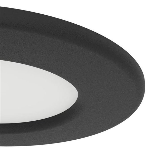 Downlight LED embutido preto FUEVA 6 IP44, CCT (2700K-4000K-6500K), 3,7W 450Lm, Ø88mm