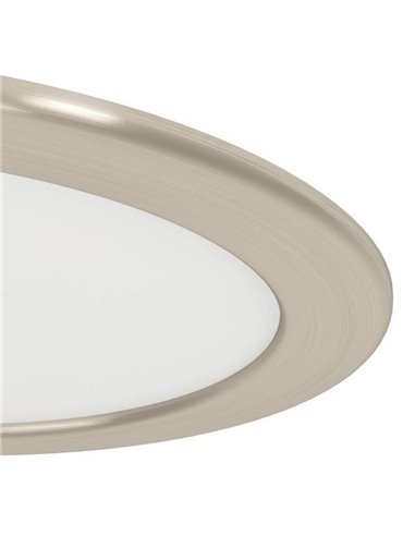 Downlight empotrable LED Ø119 niquel mate FUEVA 6, CCT (2700K-4000K-6500K), 6,3W 720Lm, IP20