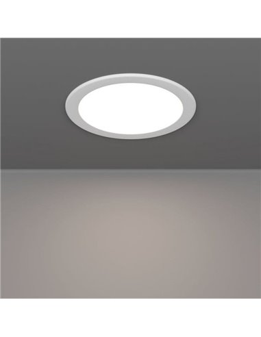 Downlight LED empotrable blanco FUEVA 6 IP44, Ø119mm CCT (2700K-4000K-6500K), 6,3W 720Lm