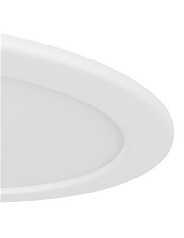 Downlight LED empotrable blanco FUEVA 6 IP44, Ø119mm CCT (2700K-4000K-6500K), 6,3W 720Lm