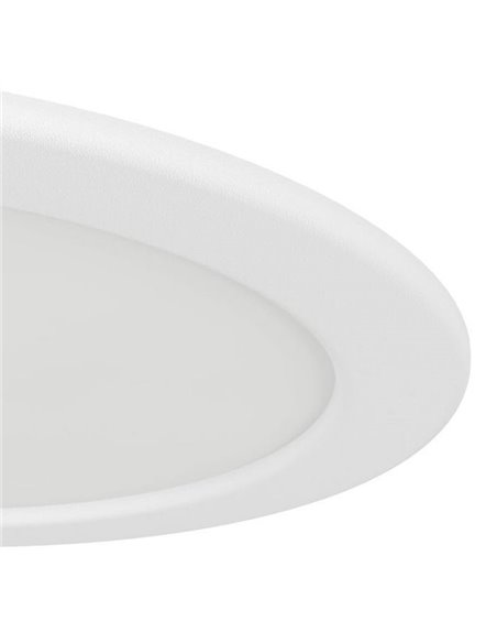 Downlight LED empotrable blanco FUEVA 6 IP44, Ø119mm CCT (2700K-4000K-6500K), 6,3W 720Lm