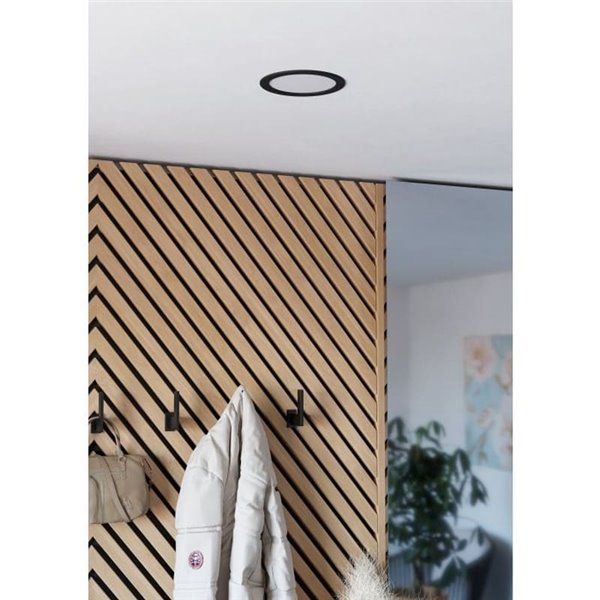 Downlight LED empotrable negro FUEVA 6 IP44, Ø119mm CCT (2700K-4000K-6500K), 6,3W 720Lm