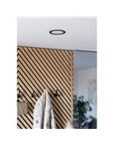 Downlight empotrable LED Ø168mm negro FUEVA 6, CCT (2700K-4000K-6500K), 10,5W 1200Lm, IP20