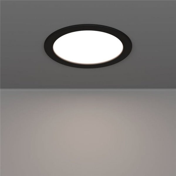 Downlight LED portátil Ø168mm preto FUEVA 6, CCT (2700K-4000K-6500K), 10,5W 1200Lm, IP20