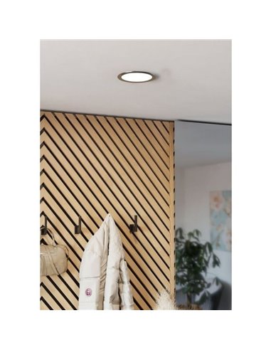 Downlight empotrable LED Ø168mm níquel mate FUEVA 6, CCT (2700K-4000K-6500K), 10,5W 1200Lm, IP20