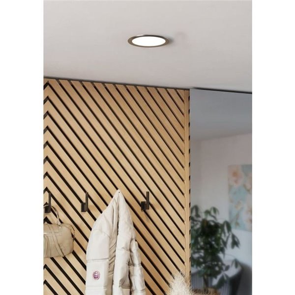 Downlight empotrable LED Ø168mm níquel mate FUEVA 6, CCT (2700K-4000K-6500K), 10,5W 1200Lm, IP20