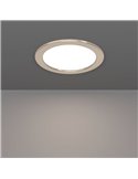Downlight empotrable LED Ø168mm níquel mate FUEVA 6, CCT (2700K-4000K-6500K), 10,5W 1200Lm, IP20