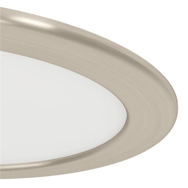 Downlight LED empotrável Ø168mm níquel mate FUEVA 6, CCT (2700K-4000K-6500K), 10,5W 1200Lm, IP20