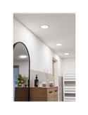 Downlight empotrable LED IP44 Ø168mm blanco FUEVA 6, CCT (2700K-4000K-6500K), 10,5W 1200Lm