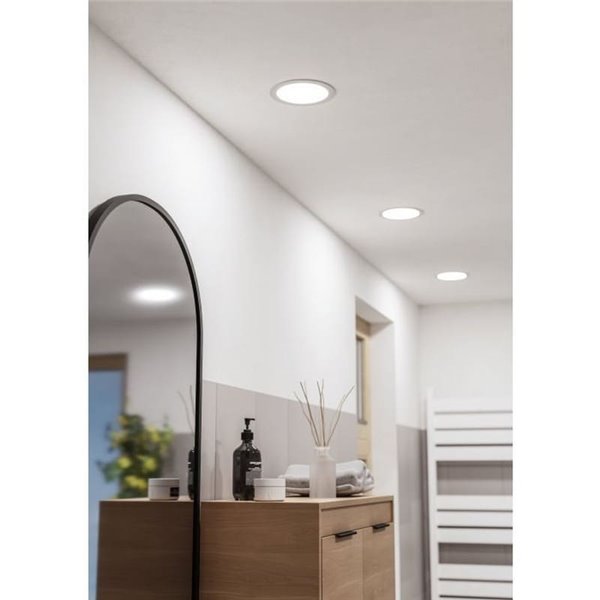 Downlight empotrable LED IP44 Ø168mm blanco FUEVA 6, CCT (2700K-4000K-6500K), 10,5W 1200Lm