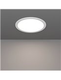 Downlight LED empotrable Ø216mm blanco FUEVA 6, CCT (2700K-4000K-6500K), 18,5W 2100Lm, IP20