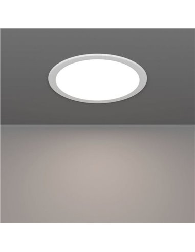 Downlight LED empotrable Ø216mm blanco FUEVA 6, CCT (2700K-4000K-6500K), 18,5W 2100Lm, IP20