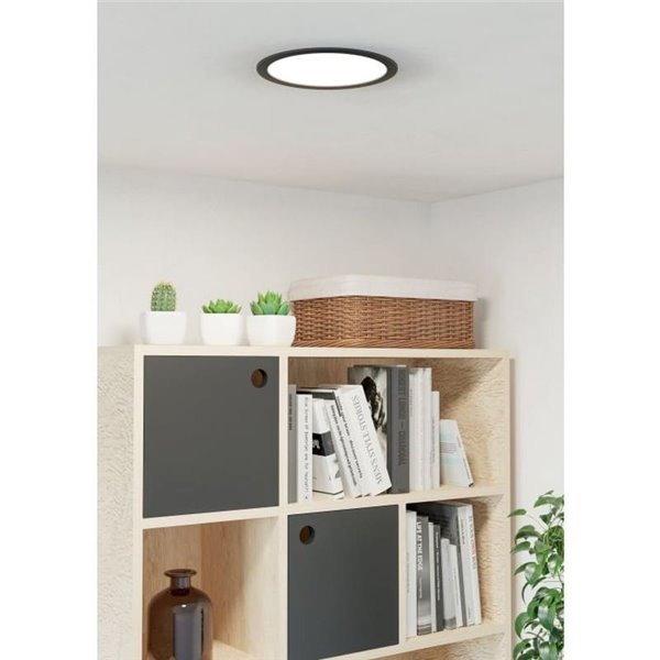Downlight LED empotrable Ø216mm negro FUEVA 6, CCT (2700K-4000K-6500K), 18,5W 2100Lm, IP20