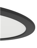 Downlight LED empotrable Ø216mm negro FUEVA 6, CCT (2700K-4000K-6500K), 18,5W 2100Lm, IP20