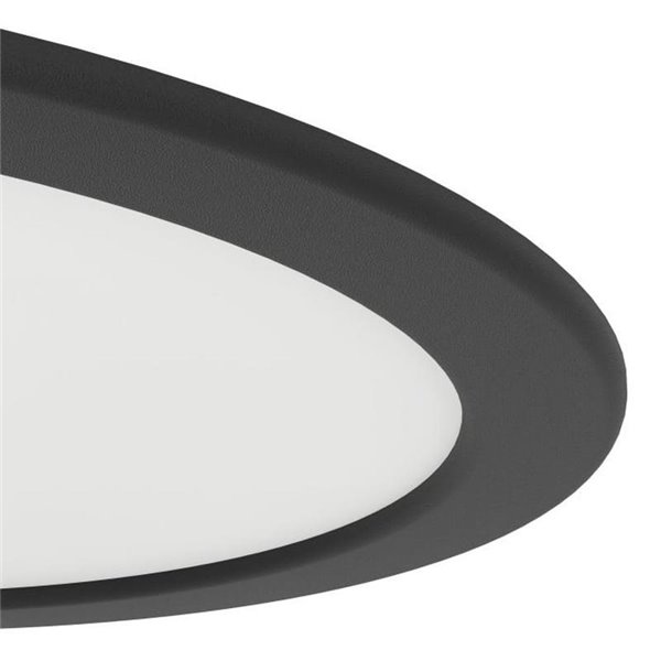 Downlight LED portátil Ø216mm preto FUEVA 6, CCT (2700K-4000K-6500K), 18,5W 2100Lm, IP20