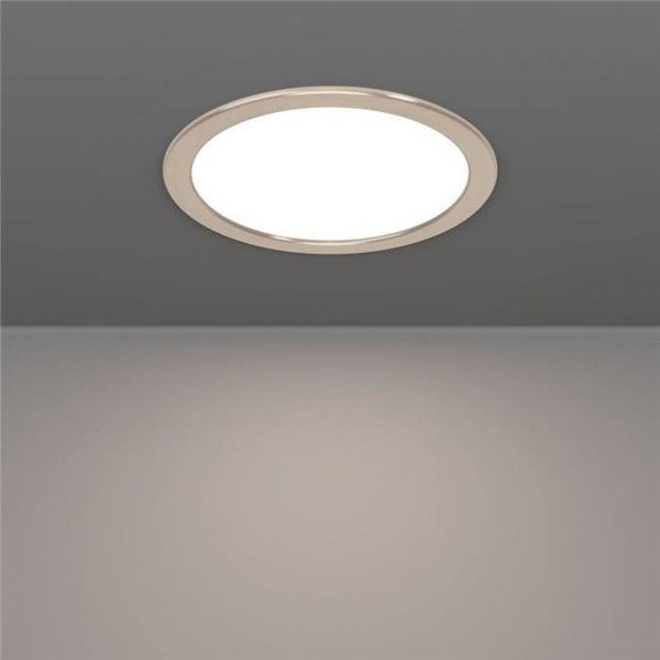 Downlight LED empotrable Ø216mm níquel mate FUEVA 6, CCT (2700K-4000K-6500K), 18,5W 2100Lm, IP20