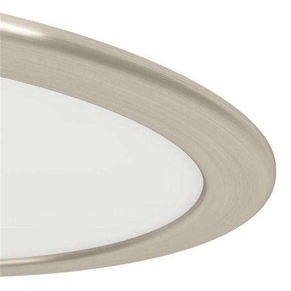 Downlight LED empotrable Ø216mm níquel mate FUEVA 6, CCT (2700K-4000K-6500K), 18,5W 2100Lm, IP20