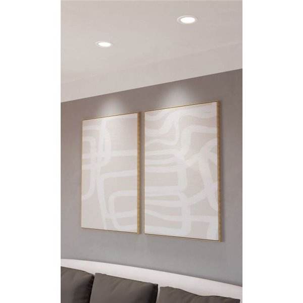 Spot LED encastrable blanc RGB+TW Ø120mm blanc FUEVA 6-Z, CTT (2700K-4000K-6500K), 5W 620Lm, IP44