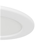 Downlight LED empotrable blanco RGB+TW Ø120mm blanco FUEVA 6-Z, CTT (2700K-4000K-6500K), 5W 620Lm, IP44