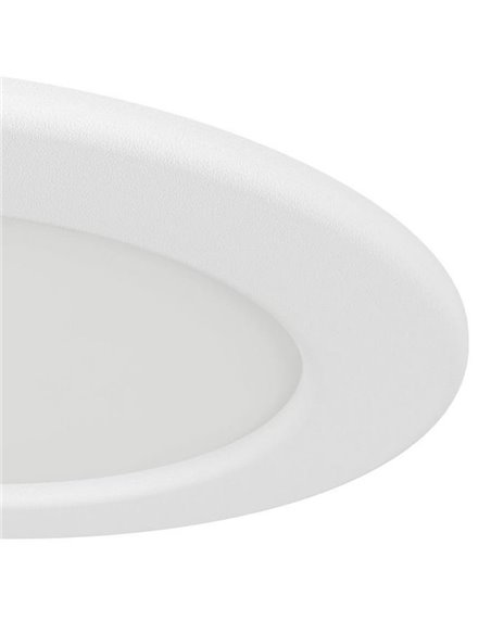 Downlight LED empotrable blanco RGB+TW Ø120mm blanco FUEVA 6-Z, CTT (2700K-4000K-6500K), 5W 620Lm, IP44