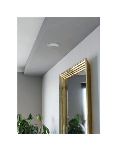 Spot LED encastrable blanc RGB+TW Ø120mm blanc FUEVA 6-Z, CTT (2700K-4000K-6500K), 5W 620Lm, IP44