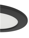 Downlight LED empotrable negro RGB+TW Ø120mm FUEVA 6-Z, CTT (2700K-4000K-6500K), 5W 620Lm, IP44