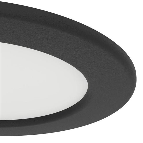 Downlight LED empotrable negro RGB+TW Ø120mm FUEVA 6-Z, CTT (2700K-4000K-6500K), 5W 620Lm, IP44
