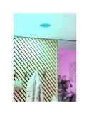 Downlight LED empotrable blanco RGB+TW Ø168mm blanco FUEVA 6-Z, IP44, CTT (2700K-4000K-6500K), 9,5W 1150Lm