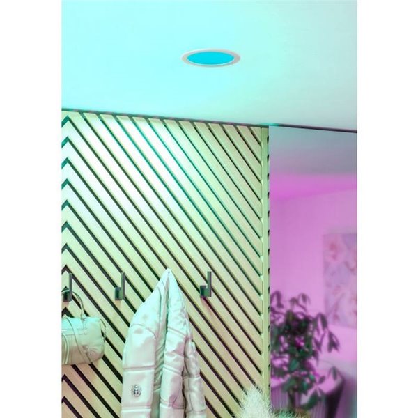 Downlight LED empotrable blanco RGB+TW Ø168mm blanco FUEVA 6-Z, IP44, CTT (2700K-4000K-6500K), 9,5W 1150Lm