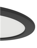 Downlight LED empotrable negro RGB+TW Ø168mm negro FUEVA 6-Z, IP44, CTT (2700K-4000K-6500K), 9,5W 1150Lm