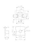 Tapa con agujero gris para perfil de aluminio 2000*17.1*15,3mm -TIRAS LED STRIPS-medidas