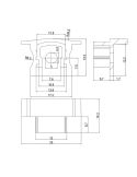 Tapa blanca con agujero para perfil de aluminio empotrable 2000*17.3*15,3mm -TIRAS LED STRIPS-medidas