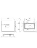 Tapa blanca con agujero para perfil de suelo 2000*21,3*26mm -TIRAS LED STRIPS-medidas
