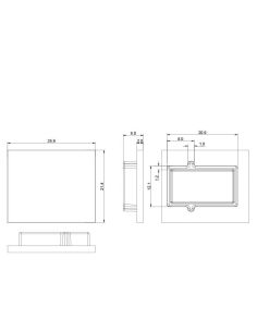 Tapa blanca sin agujero para perfil de suelo 2000*21,3*26mm -TIRAS LED STRIPS- 2