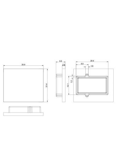 Tampa branca sem furo para perfil de...