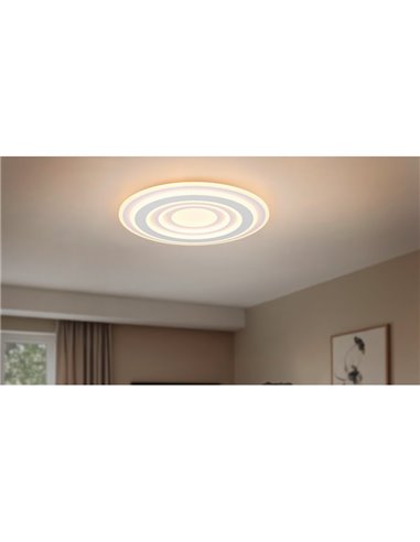 Plafón de techo LED COSTA varios círculos 48cm diámetro, 50W 5850lm, regulable 2700 - 6500K IP20