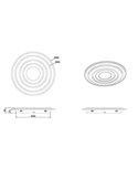 Plafón de techo LED COSTA varios círculos 48cm diámetro, 50W 5850lm, regulable 2700 - 6500K IP20