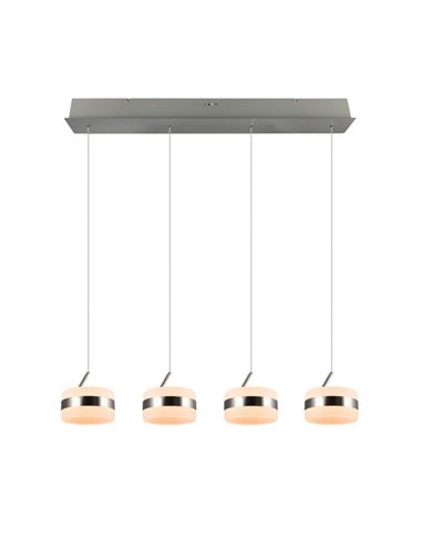 Lámpara de techo 4 luces LED DIOS 80W 4x 800lm, 2300+3000+4000K, altura ajustable IP20