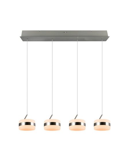 Lámpara de techo 4 luces LED DIOS 80W 4x 800lm, 2300+3000+4000K, altura ajustable IP20