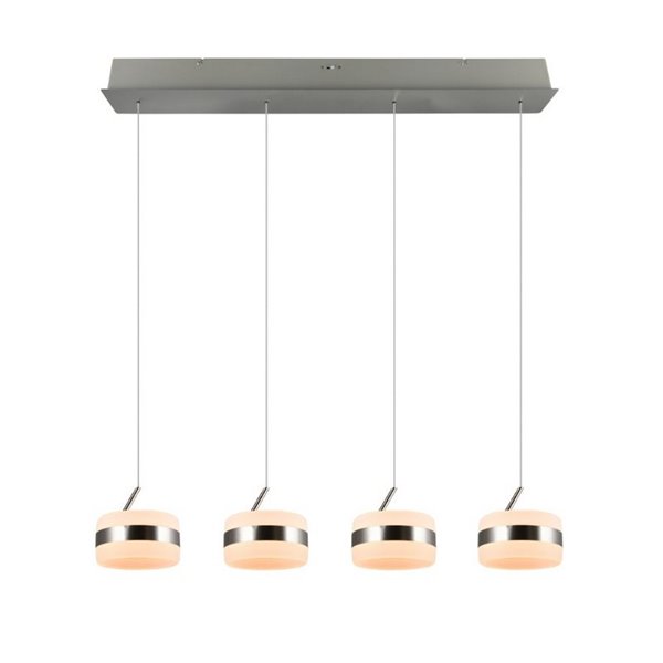 Lámpara de techo 4 luces LED DIOS 80W 4x 800lm, 2300+3000+4000K, altura ajustable IP20
