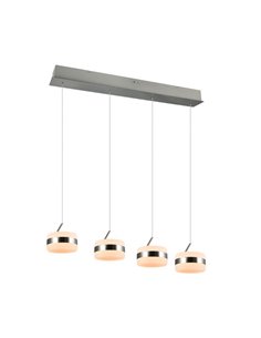 Lámpara de techo 4 luces LED DIOS 80W 4x 800lm, 2300+3000+4000K, altura ajustable IP20