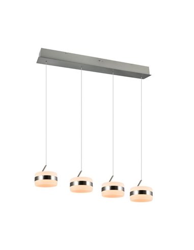 Lámpara de techo 4 luces LED DIOS 80W 4x 800lm, 2300+3000+4000K, altura ajustable IP20