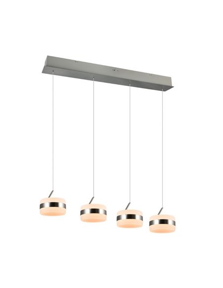 Lámpara de techo 4 luces LED DIOS 80W 4x 800lm, 2300+3000+4000K, altura ajustable IP20