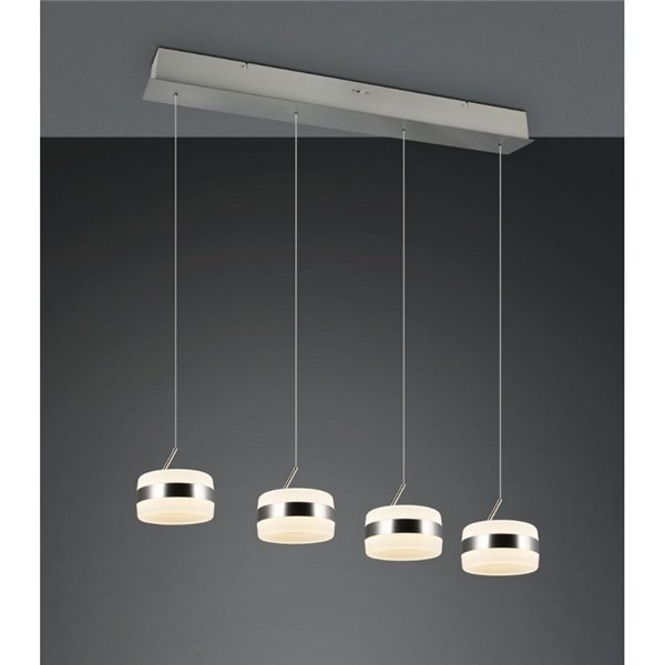 Lámpara de techo 4 luces LED DIOS 80W 4x 800lm, 2300+3000+4000K, altura ajustable IP20